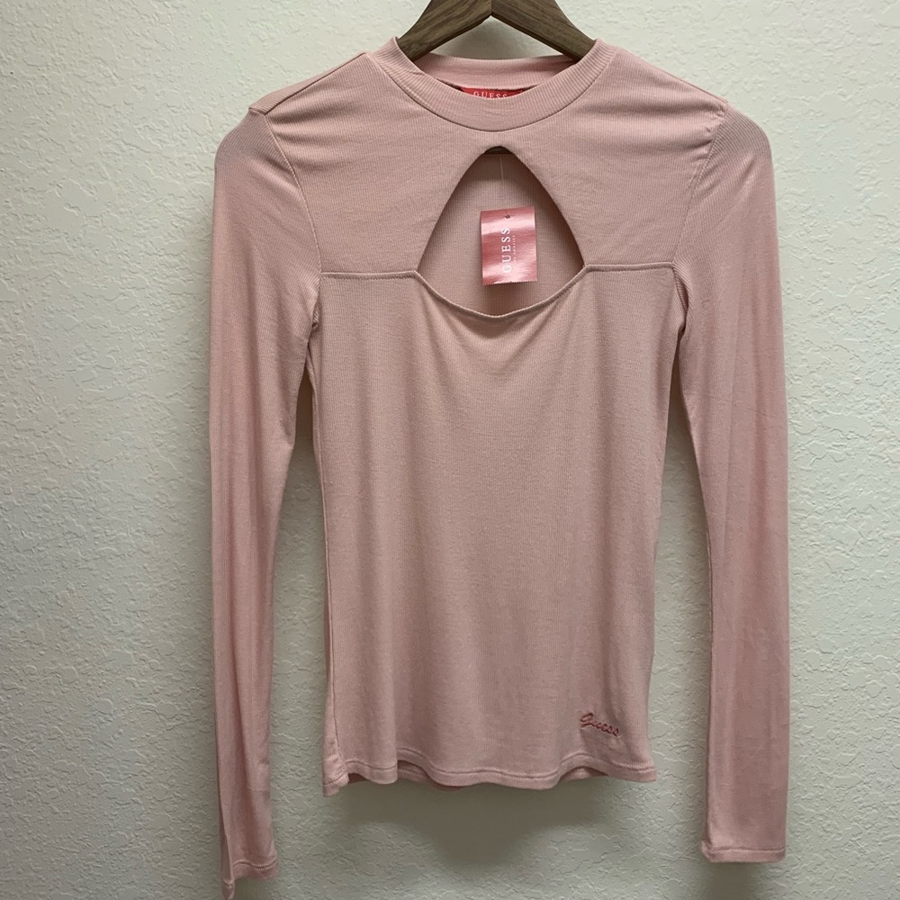 Guess light sweater / shirt with cutout open chest